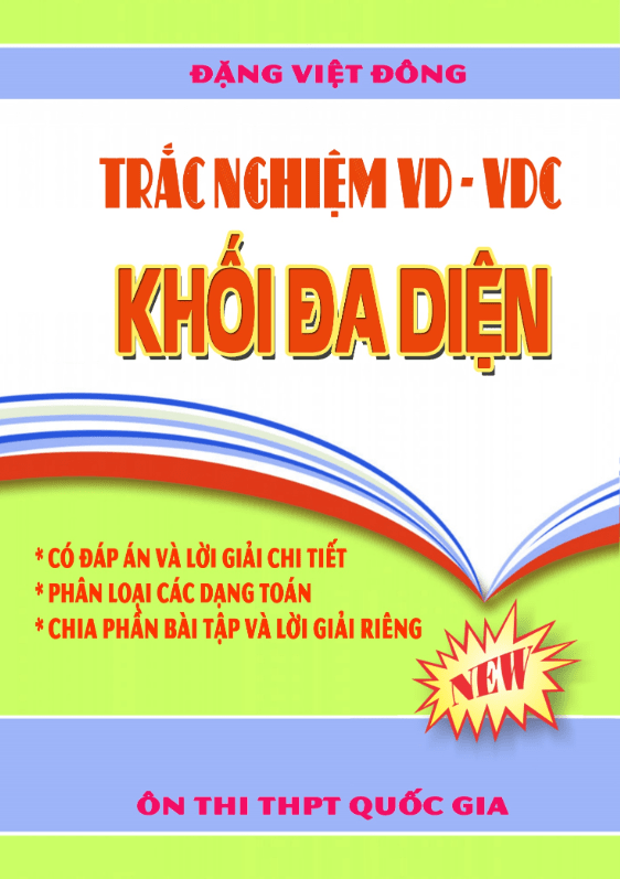 Trắc nghiệm VD - VDC khối đa diện và thể tích khối đa diện - Đặng Việt Đông